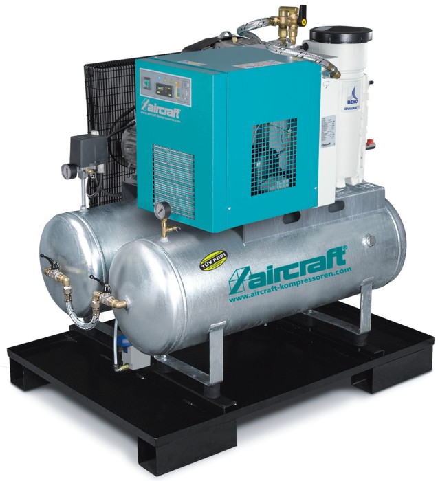 Стационарный поршневый компрессор Airprofi Duo 703/2x75/13 KK, вид спереди Стационарный поршневый компрессор Airprofi Duo 703/2x75/13 KK, вид спереди